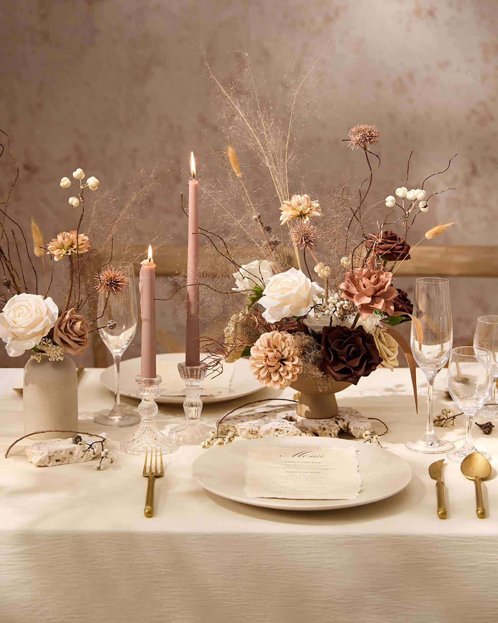 DIY Designer Flower Boxes in Warmth & Walnut Romance Wedding | Clearance