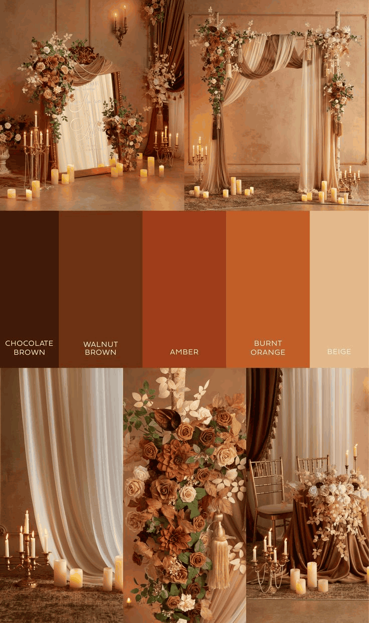 Warmth & Walnut Romance Wedding