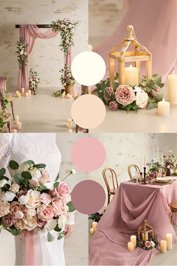 Dusty Rose And Cream Wedding