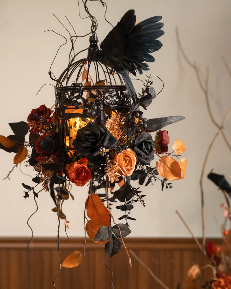 DIY Designer Flower Boxes in Black & Pumpkin Orange