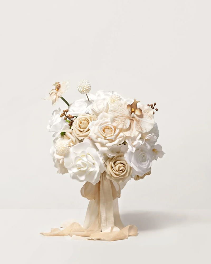 Tawny & Sand Beige Bridal Bouquet