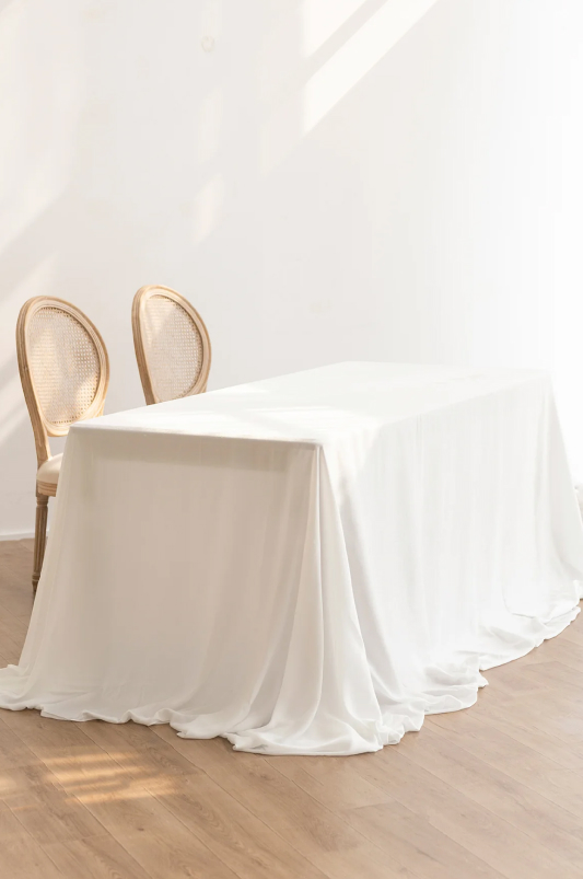 Table Cloth Fits 4ft / 6ft Table for Reception