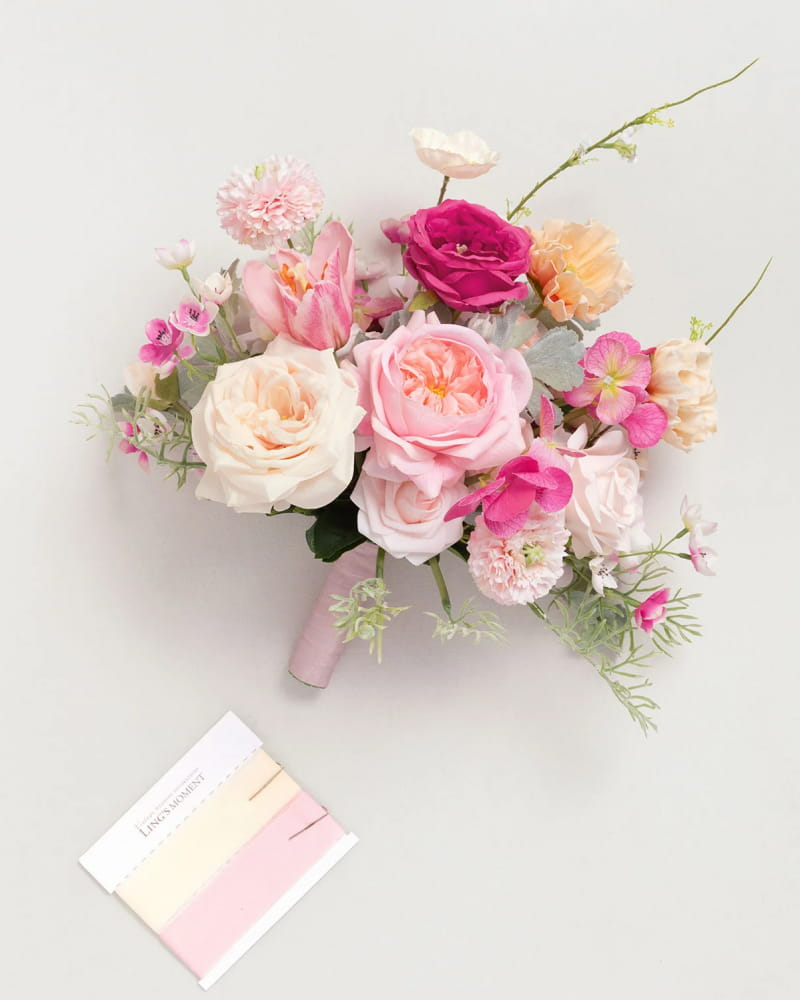 Pink & Cream Bridal Bouquet