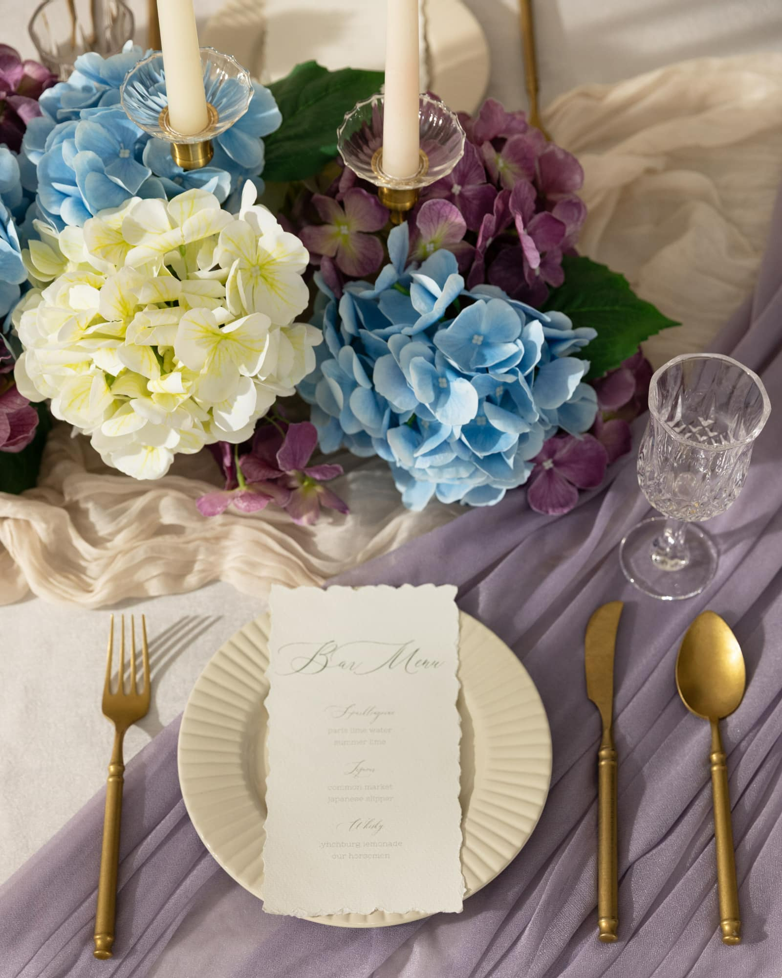 Hydrangeas with Stem - Sky Blue