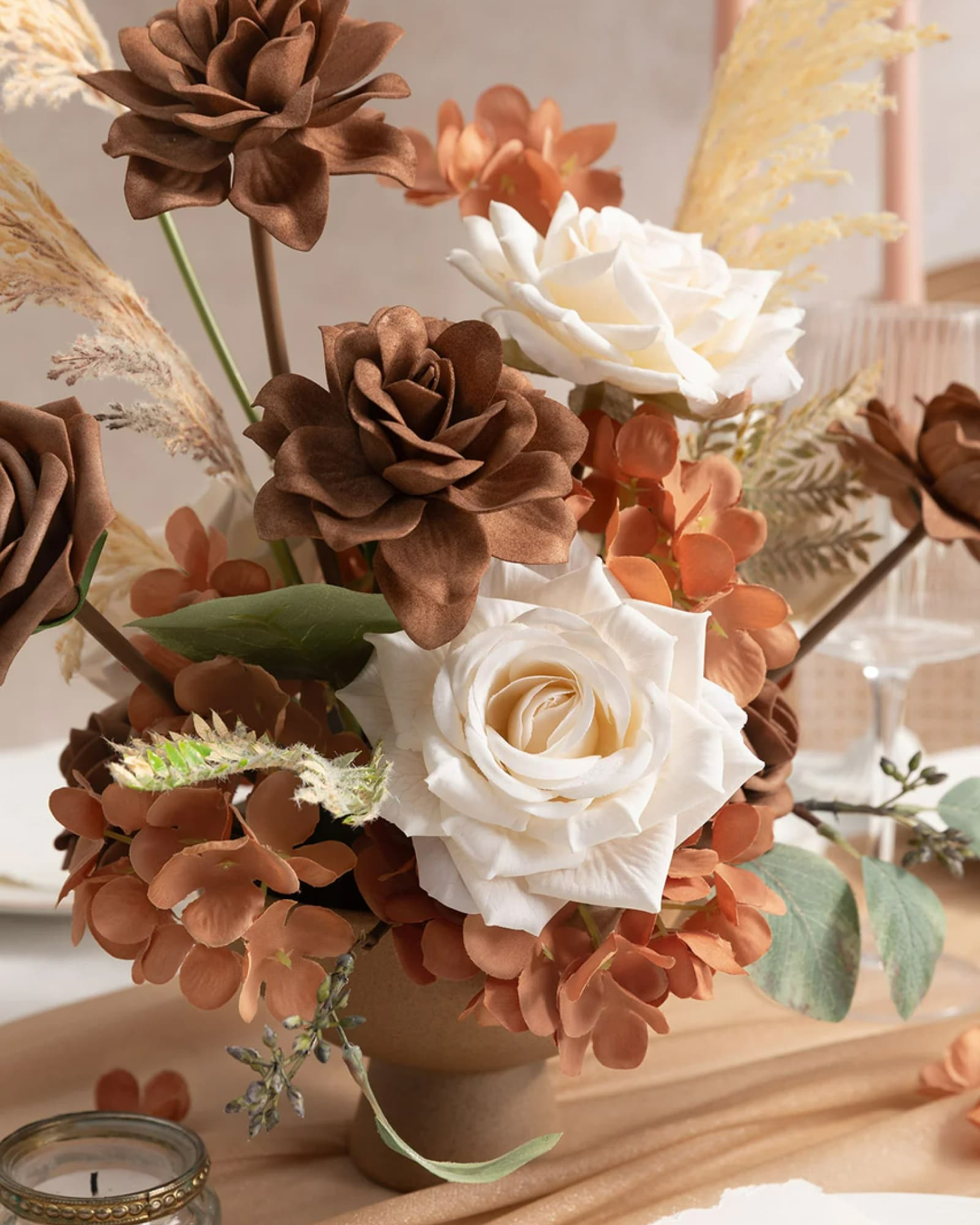 Earth Brown Tawny Beige Flower Boxes