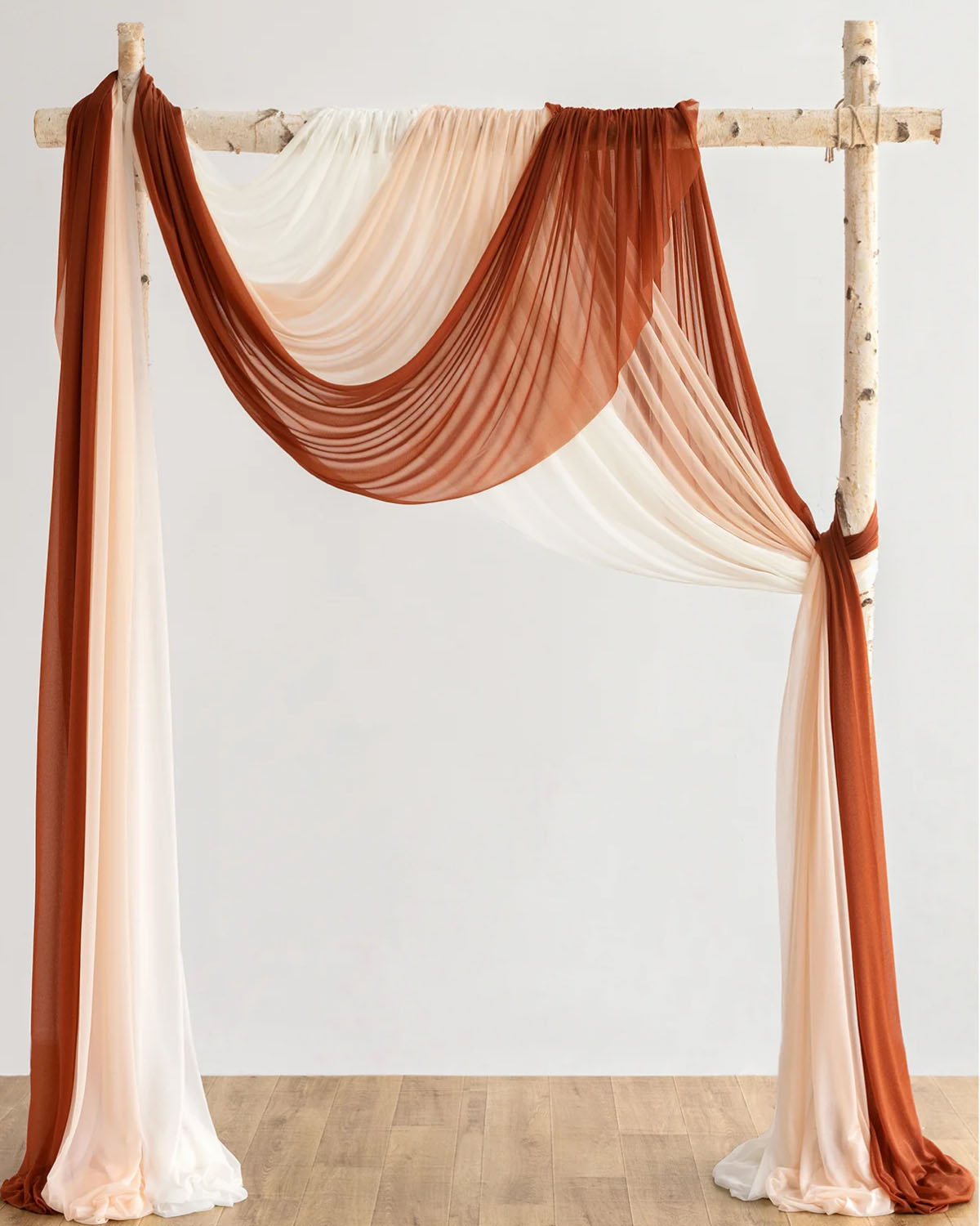 Shades of Burnt Orche Arch Draping