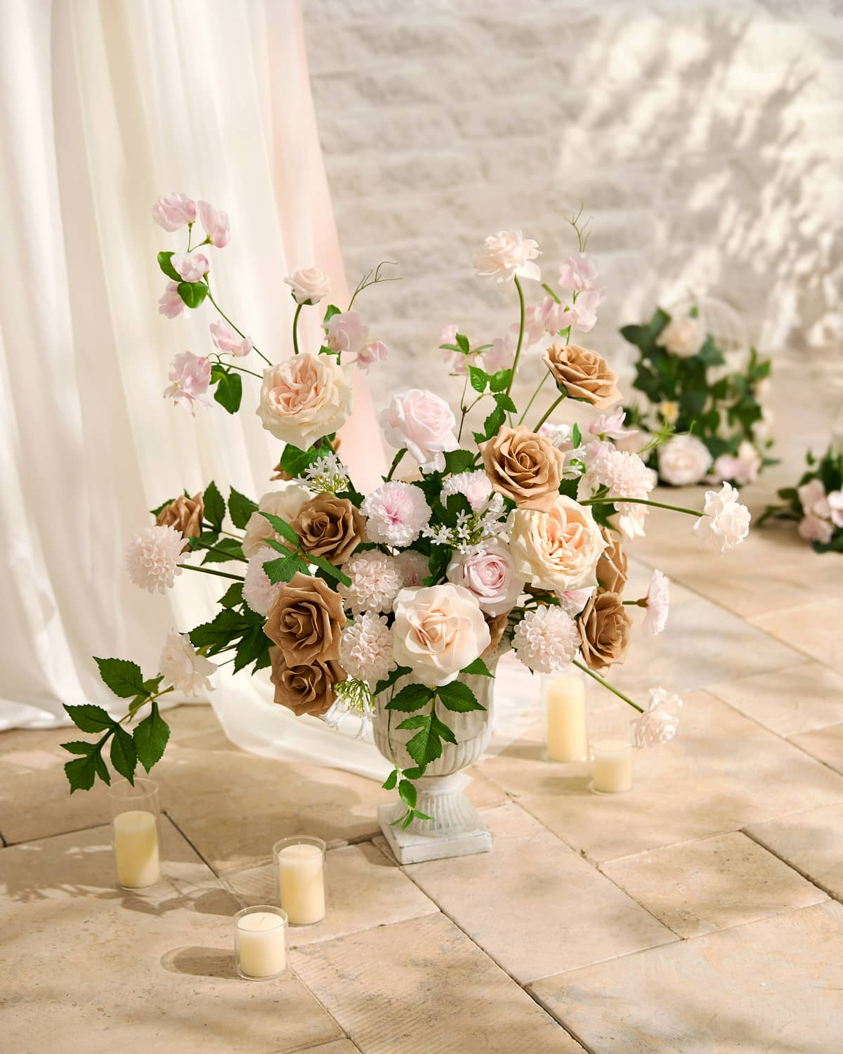 DIY Designer Flower Box in Powder Pink & Sand Beige