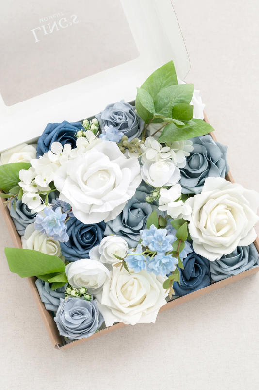 DIY Designer Flower Boxes in Backyard Blue