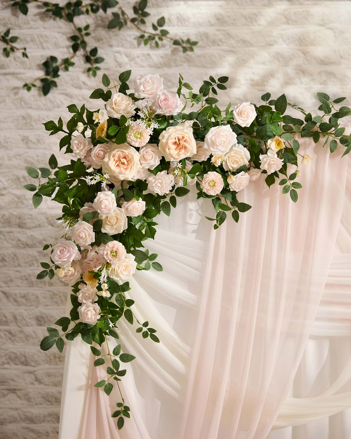 Flower Arch Decor in Powder Pink And Cream