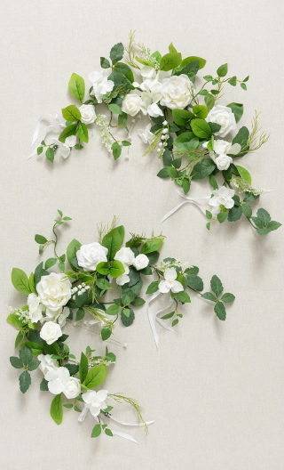 Sweetheart Table Floral Swags in May Lily & Olive