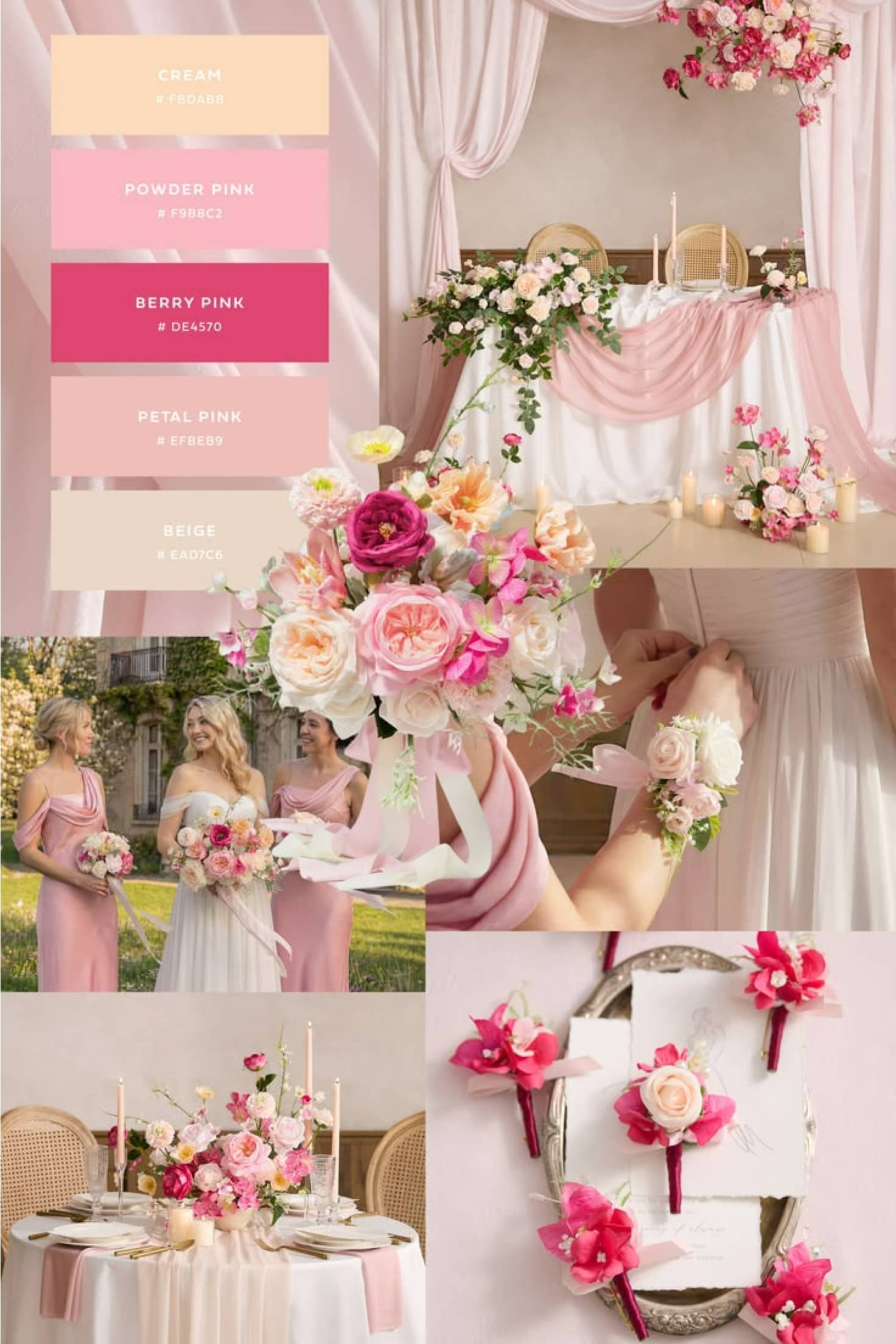 Urban Berry & Powder Pink Wedding