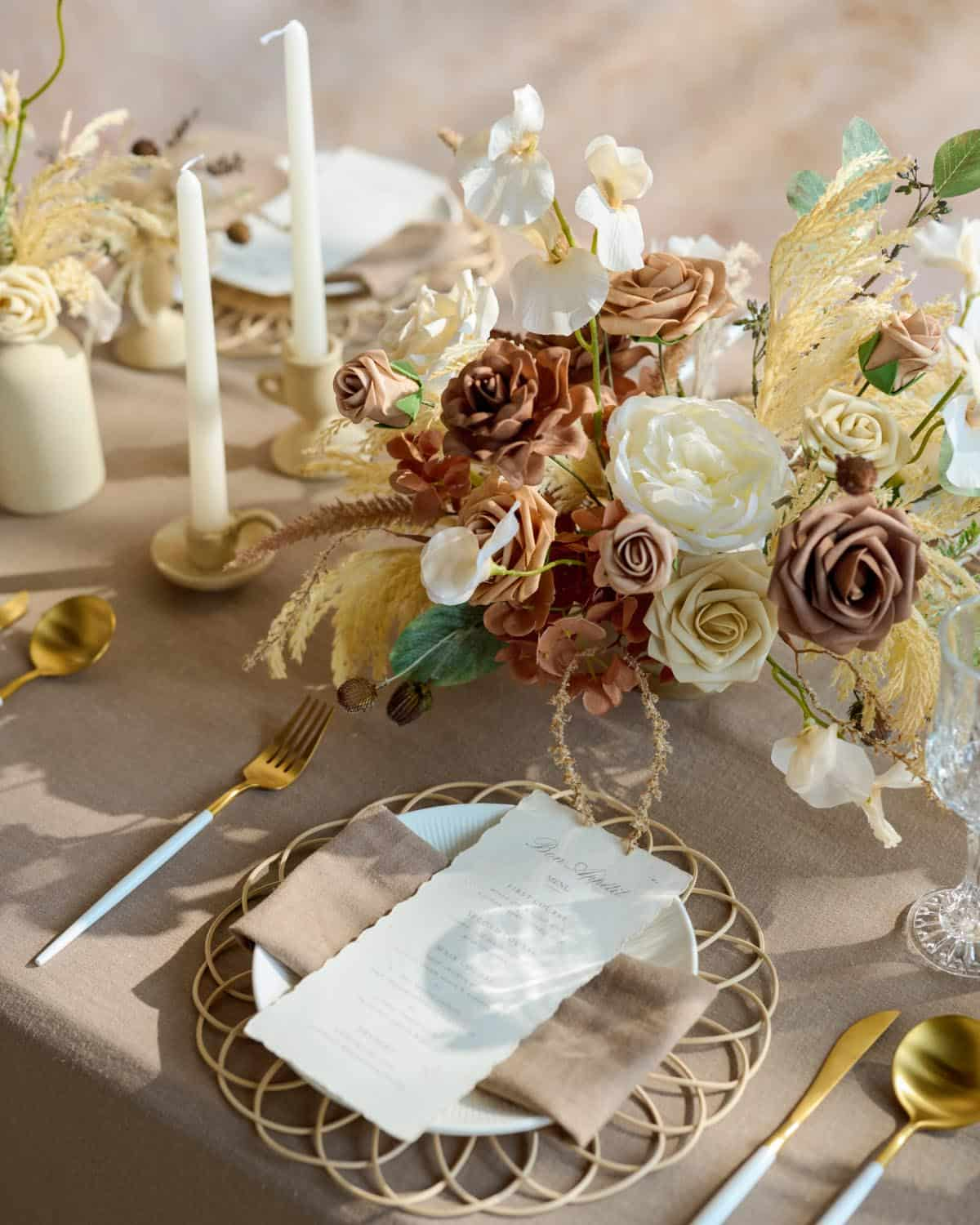 DIY Designer Flower Box in Earth Brown & Tawny Beige