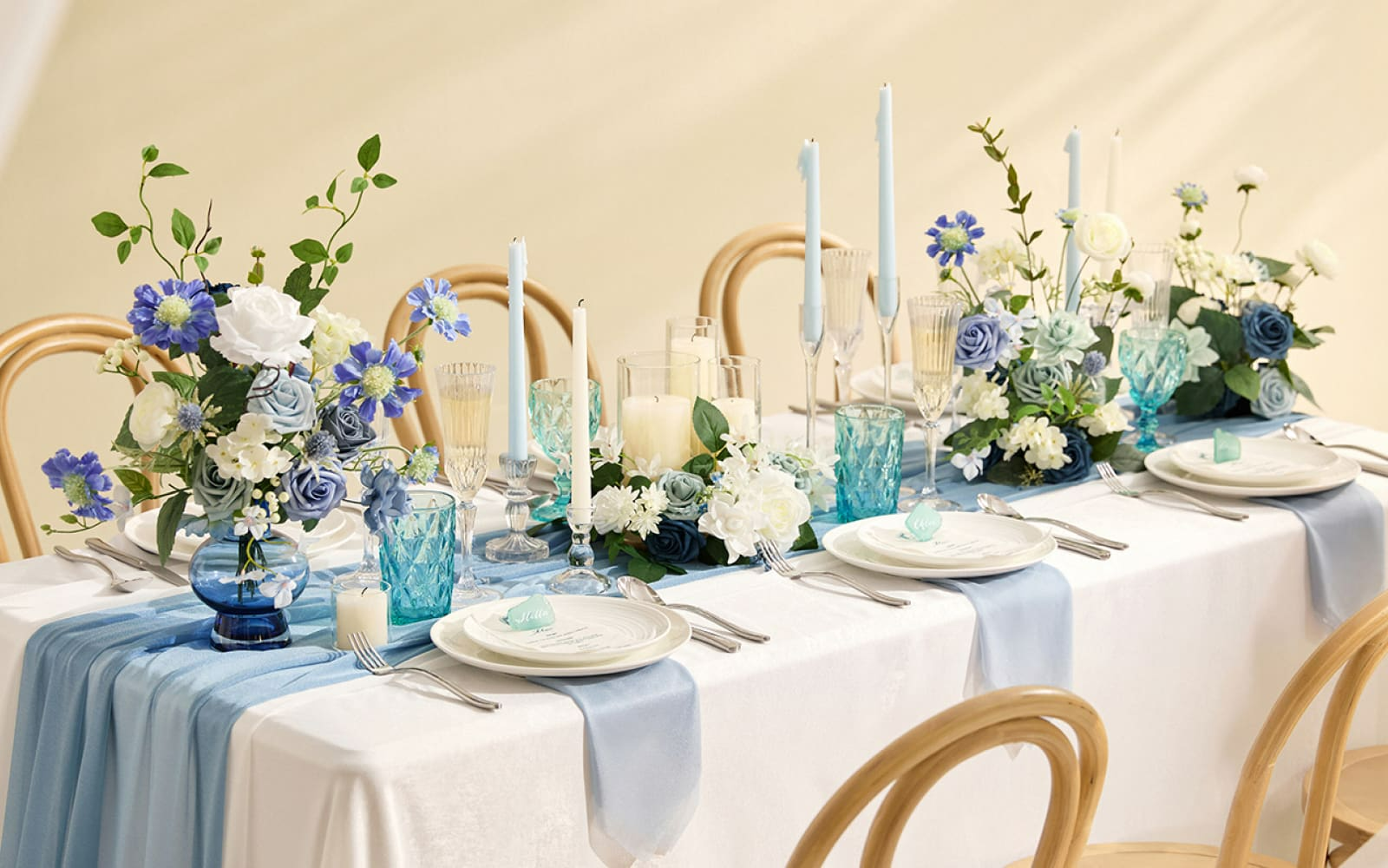 DIY Kits For Centerpieces in French Blue & White
