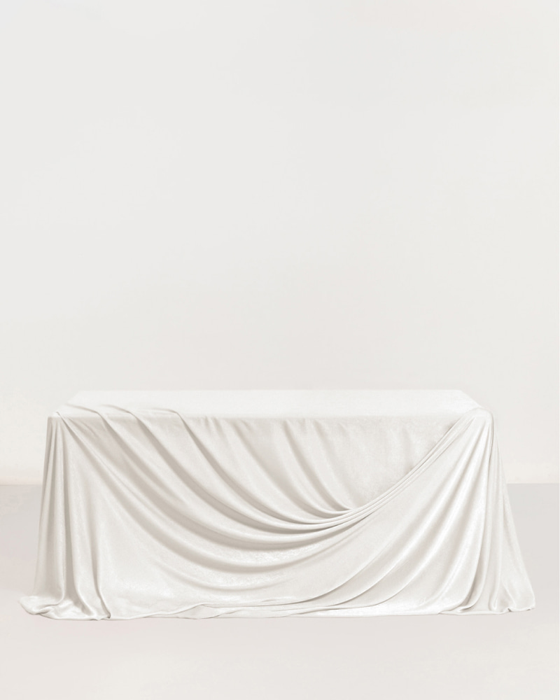 White Lyocell Velvet Table & Backdrop Cloth