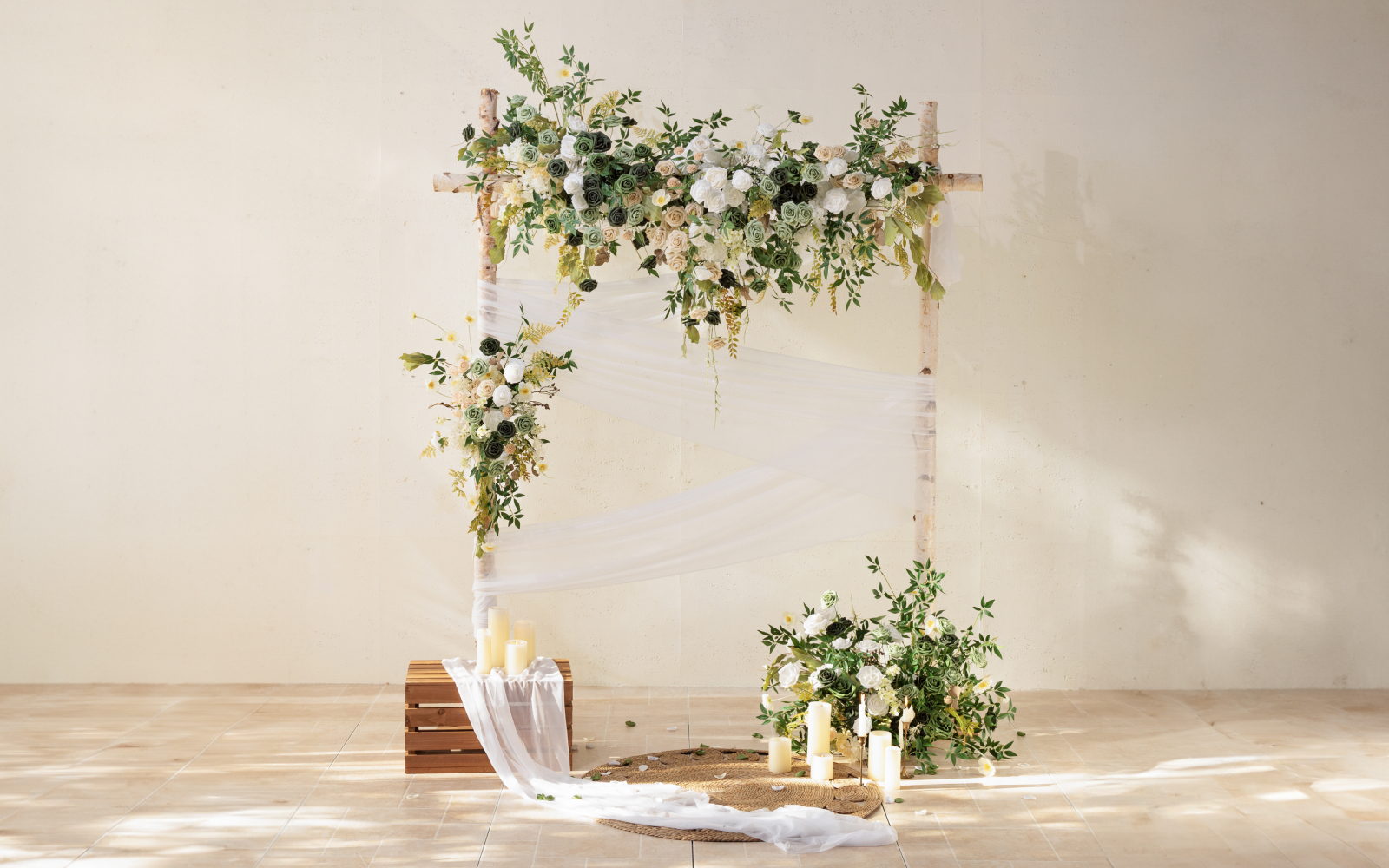 2-Layer Wedding Backdrop Curtains 59" x 10ft (Set of 2)