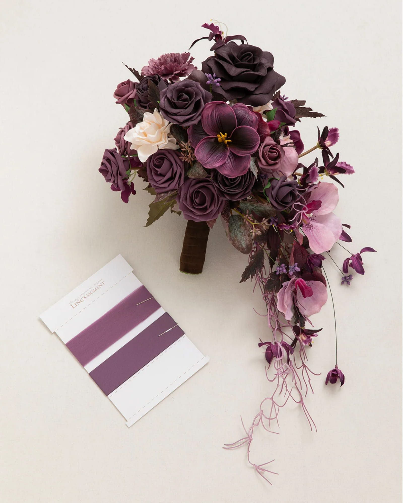 Bridal Bouquet in Plum Velvet