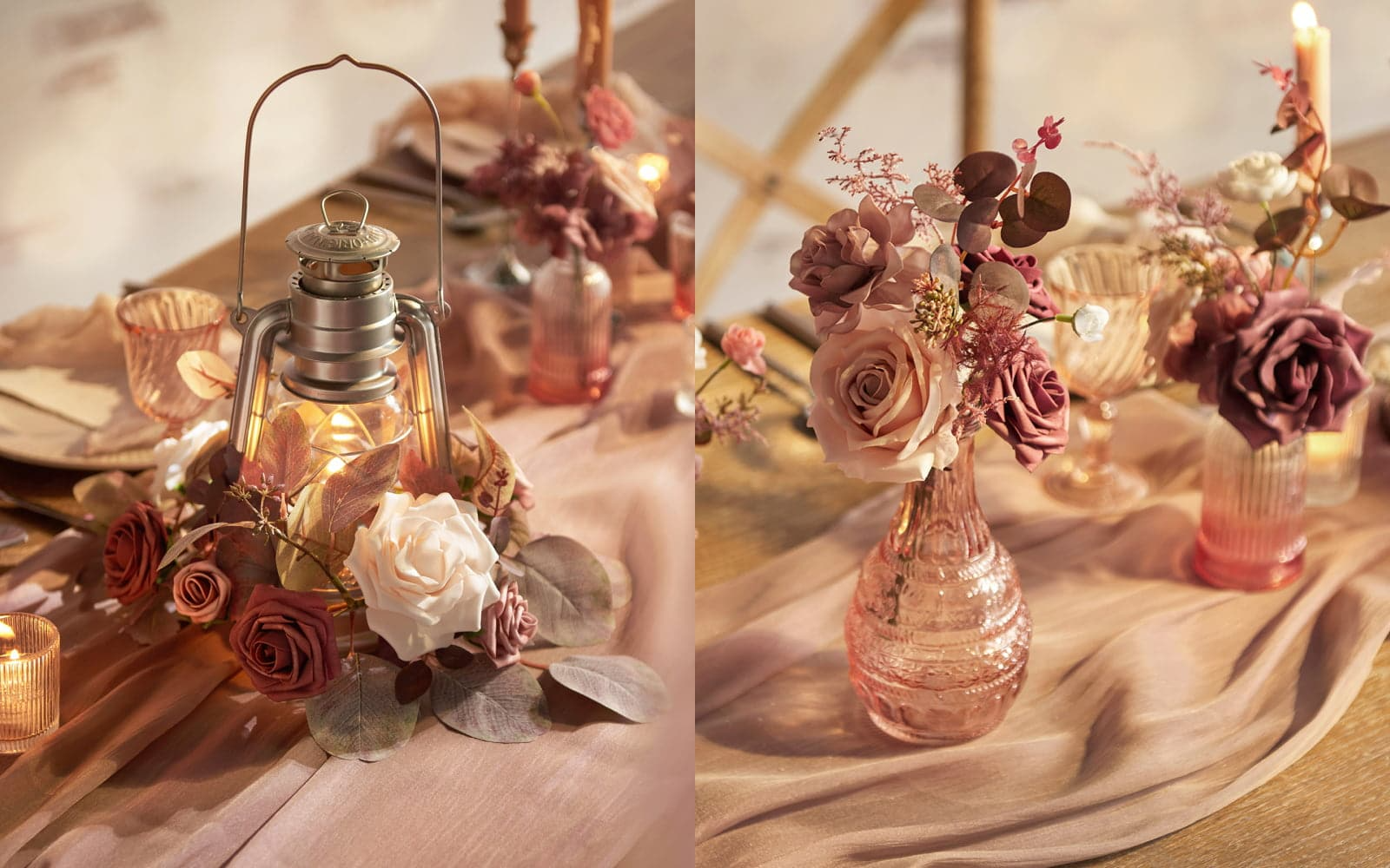 2ft Flower Garlands in Flowing Mauve Romance