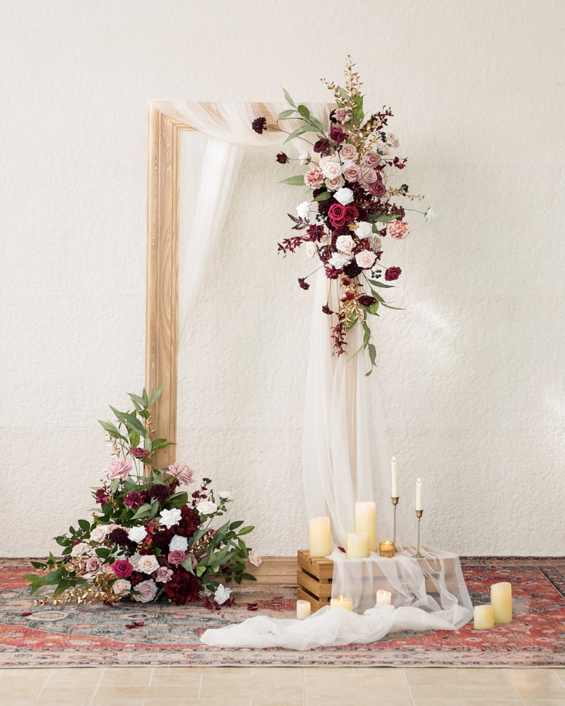 DIY Designer Flower Boxes in Romantic Marsala
