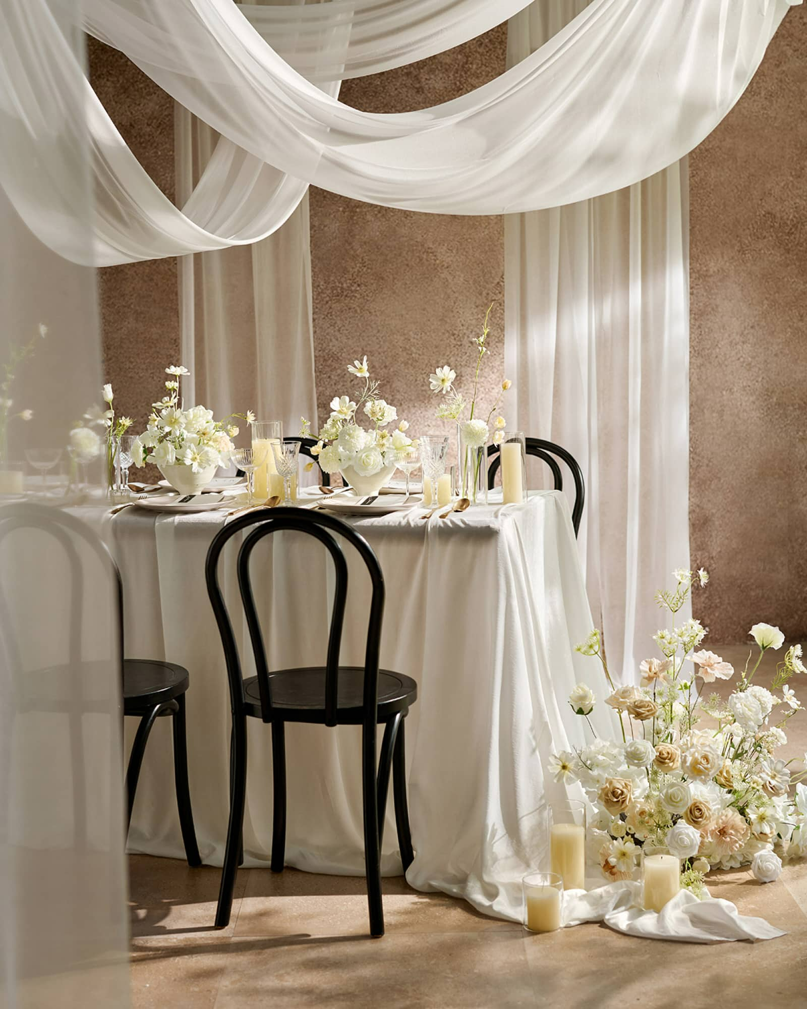 Rose with Stem - Cream