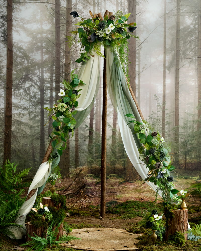 DIY Designer Flower Boxes in Forest Green & Gold