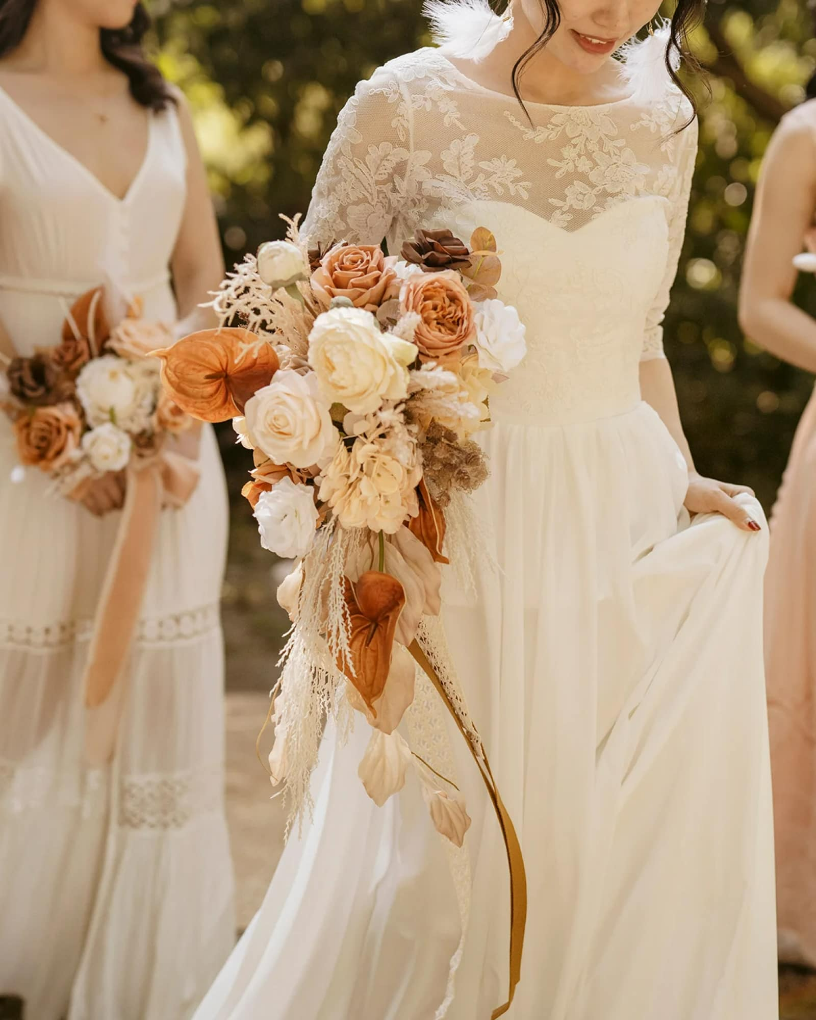 Bridal Bouquet in Rust & Sepia