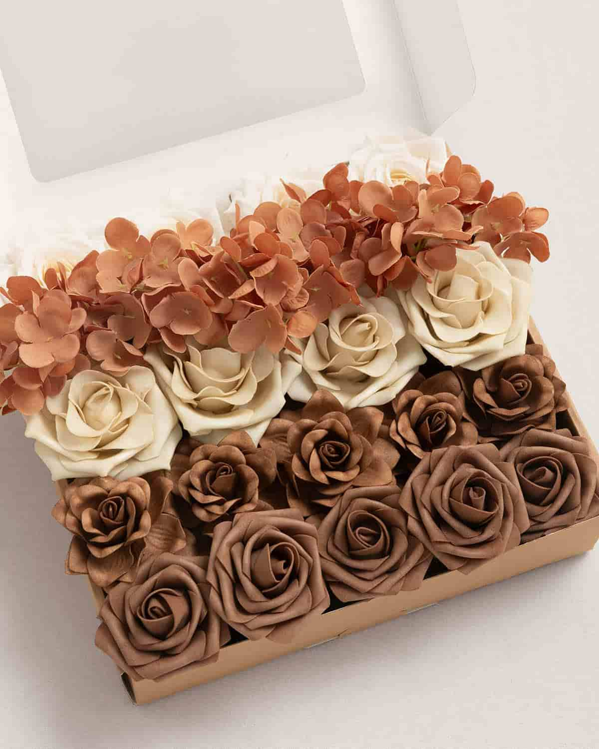 DIY Supporting Flower Boxes in Earth Brown & Tawny Beige