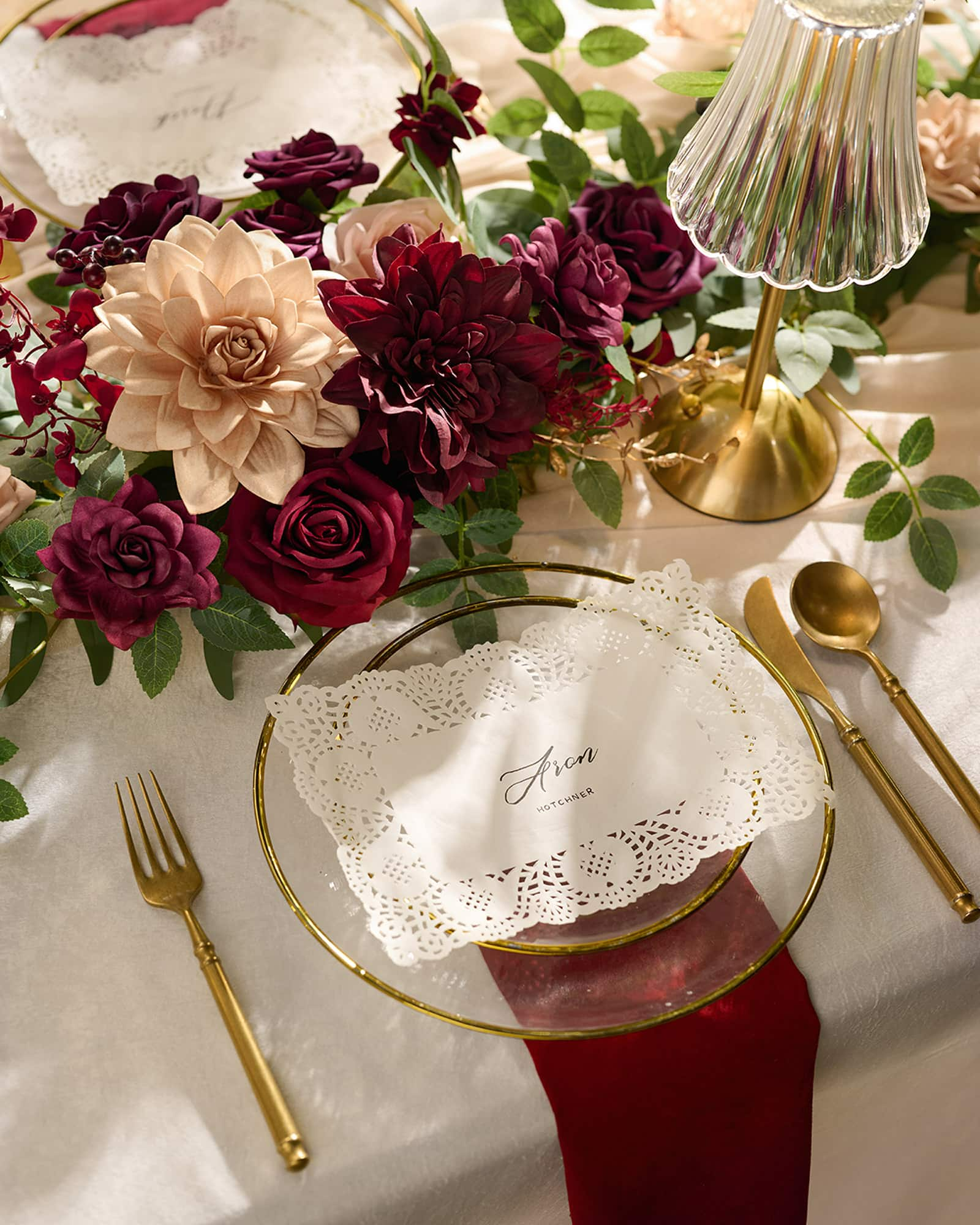 Flower Garland in Romantic Marsala