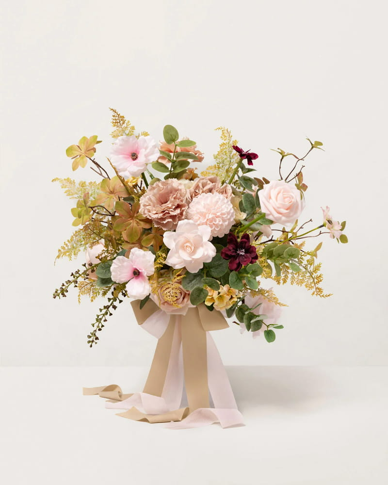 Pink & Olive Green Bridal Bouquet