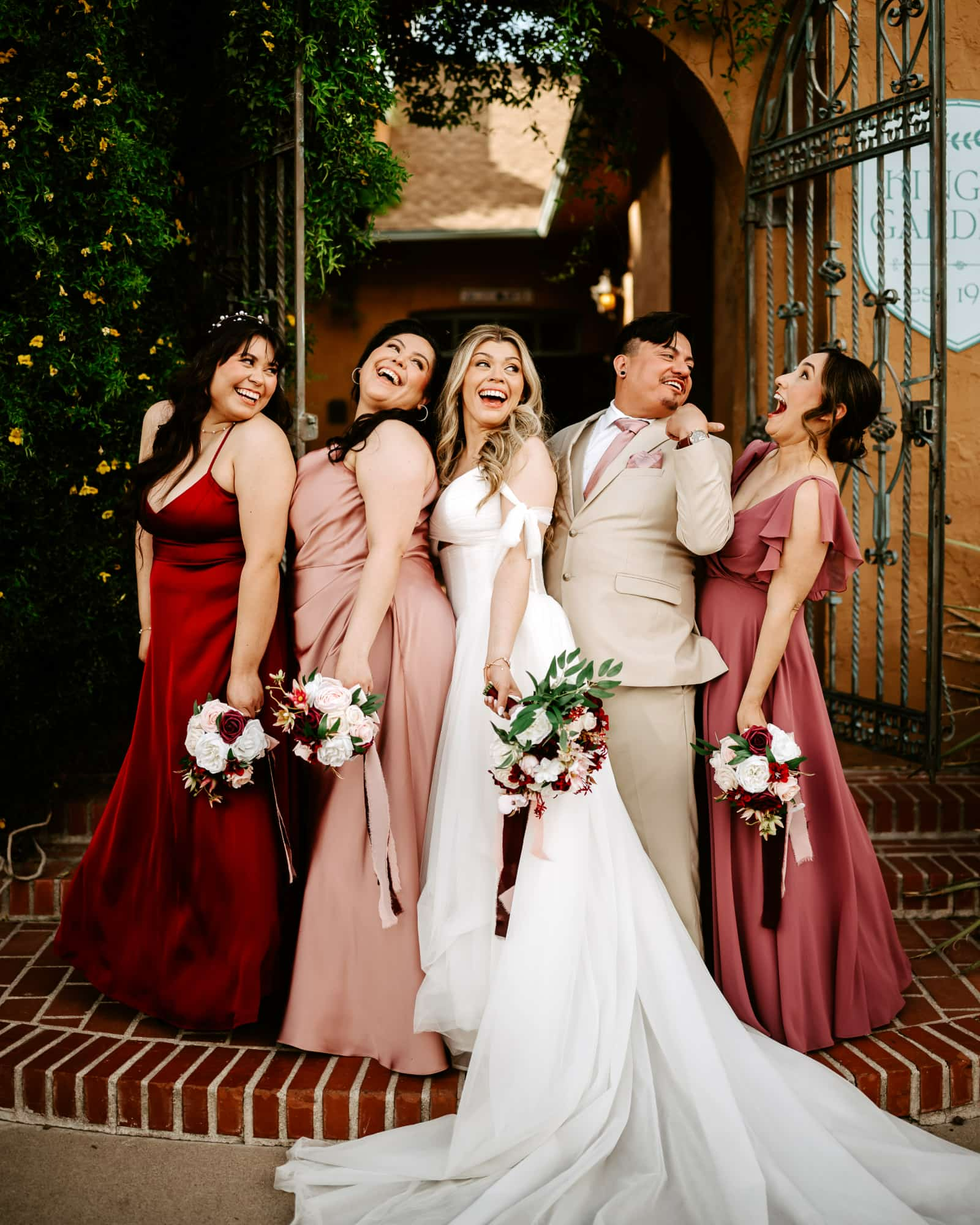 Bridesmaid Bouquet in Romantic Marsala