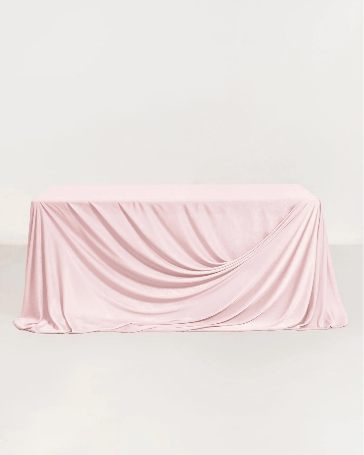 Powder Pink Lyocell Velvet Tablecloth