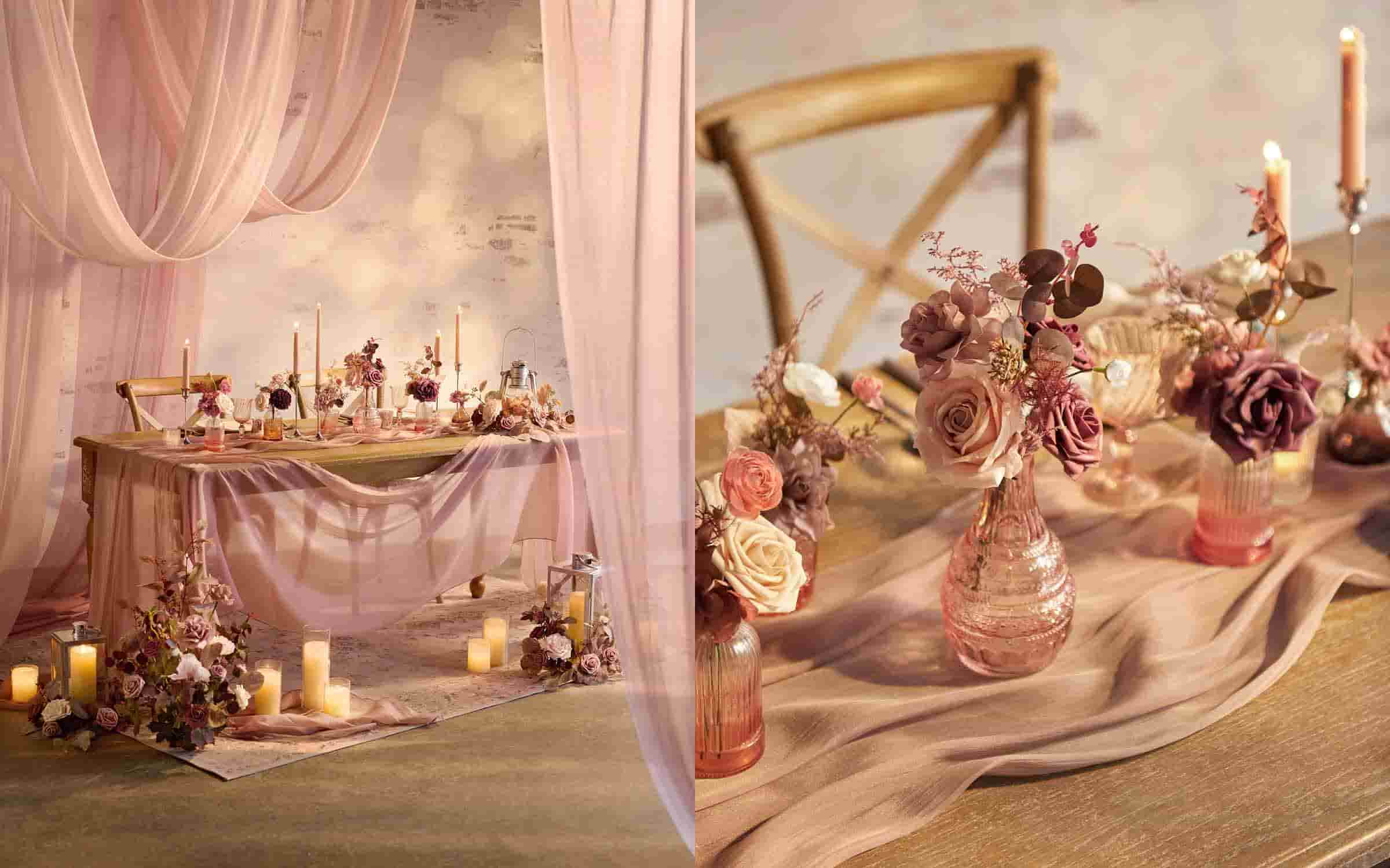 Table linens in Sage Purple