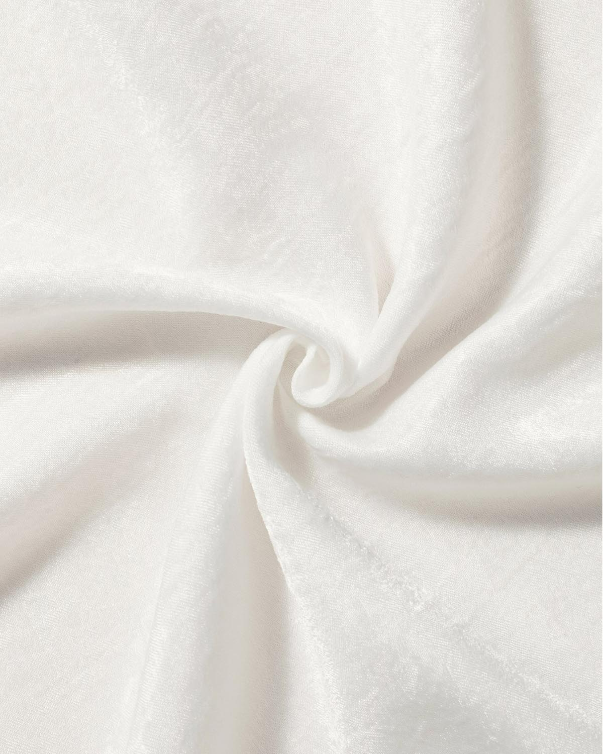 White Lyocell Velvet Tablecloth