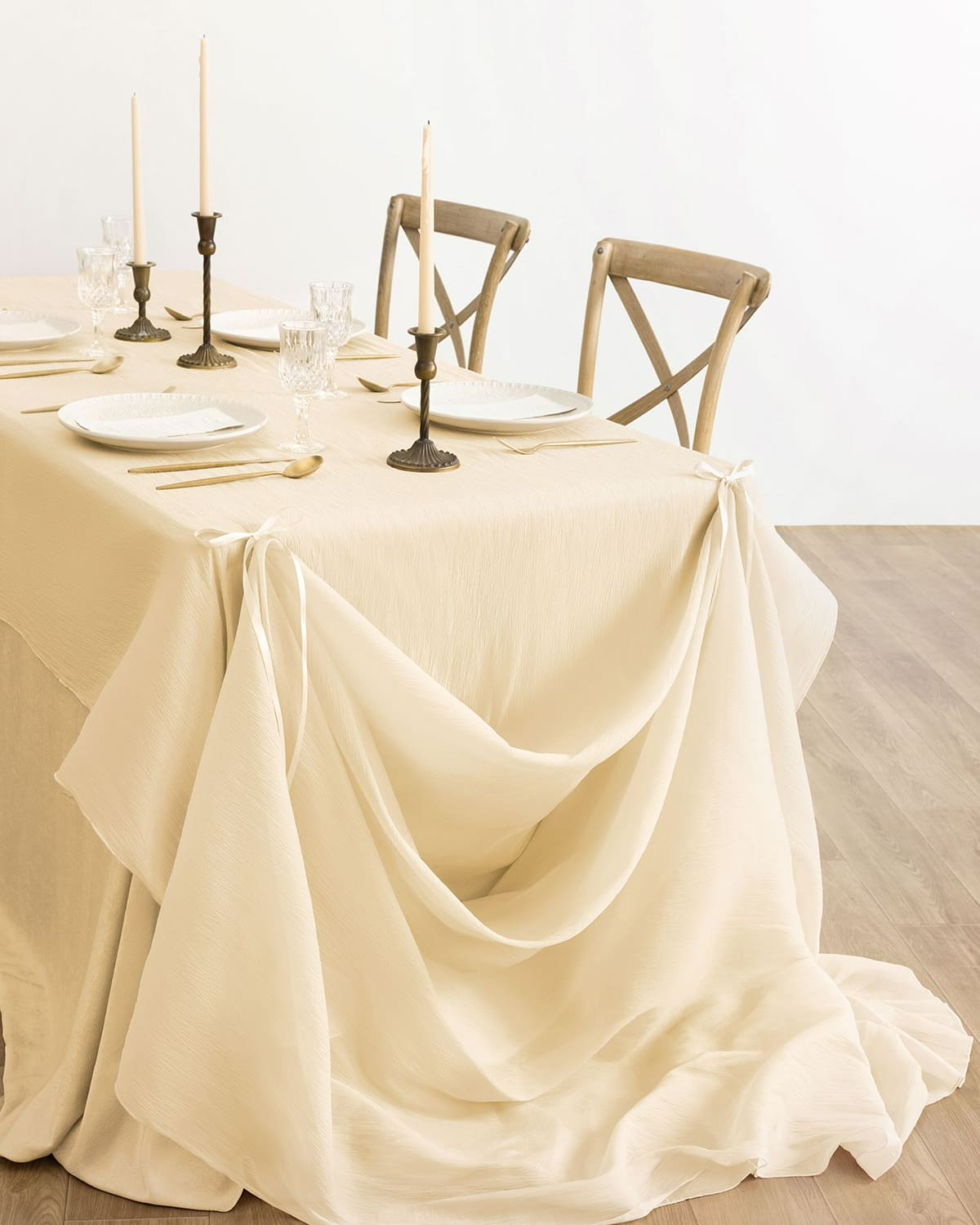 Wedding Backdrop Curtains in Organic Sand Beige Elegance Wedding