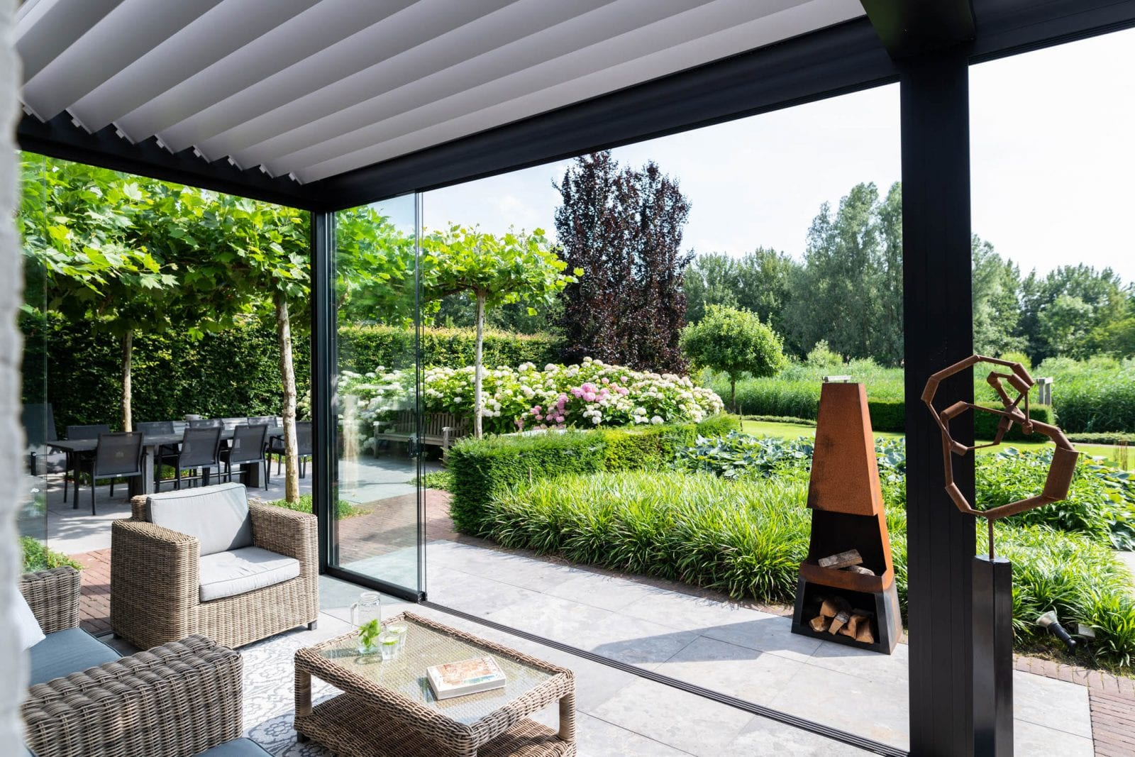 Lamellen in tuinkamer of overkapping