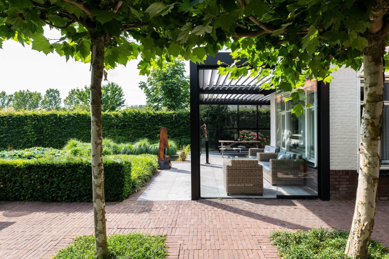 Lamellen in tuinkamer of overkapping