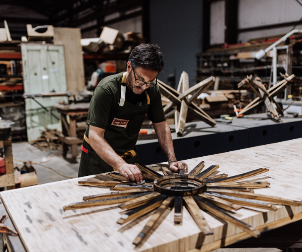 Pappy Van Winkle Bourbon Barrel Staveburst Mirror