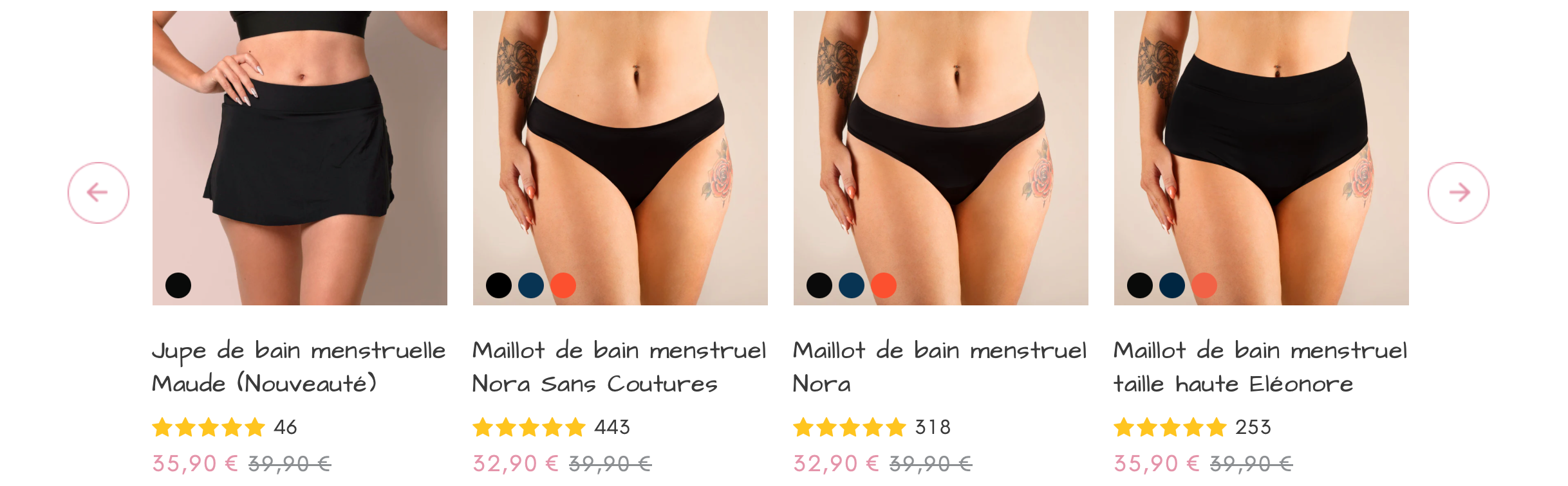produits de la marque mademoiselle culotte
