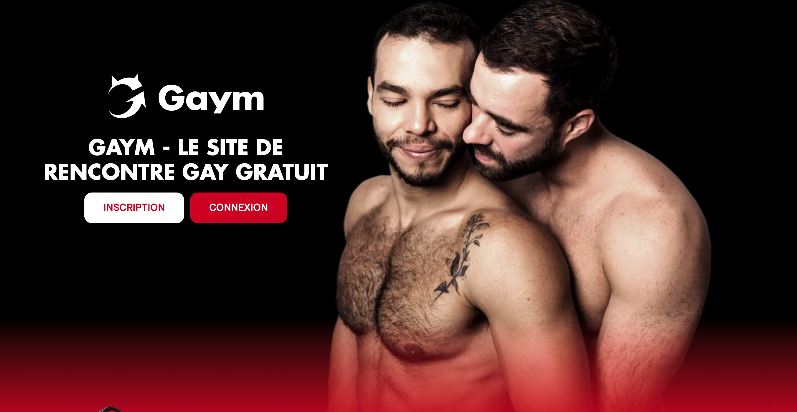 illustration de la page d'accueil du site GAYM pour les rencontres gays 