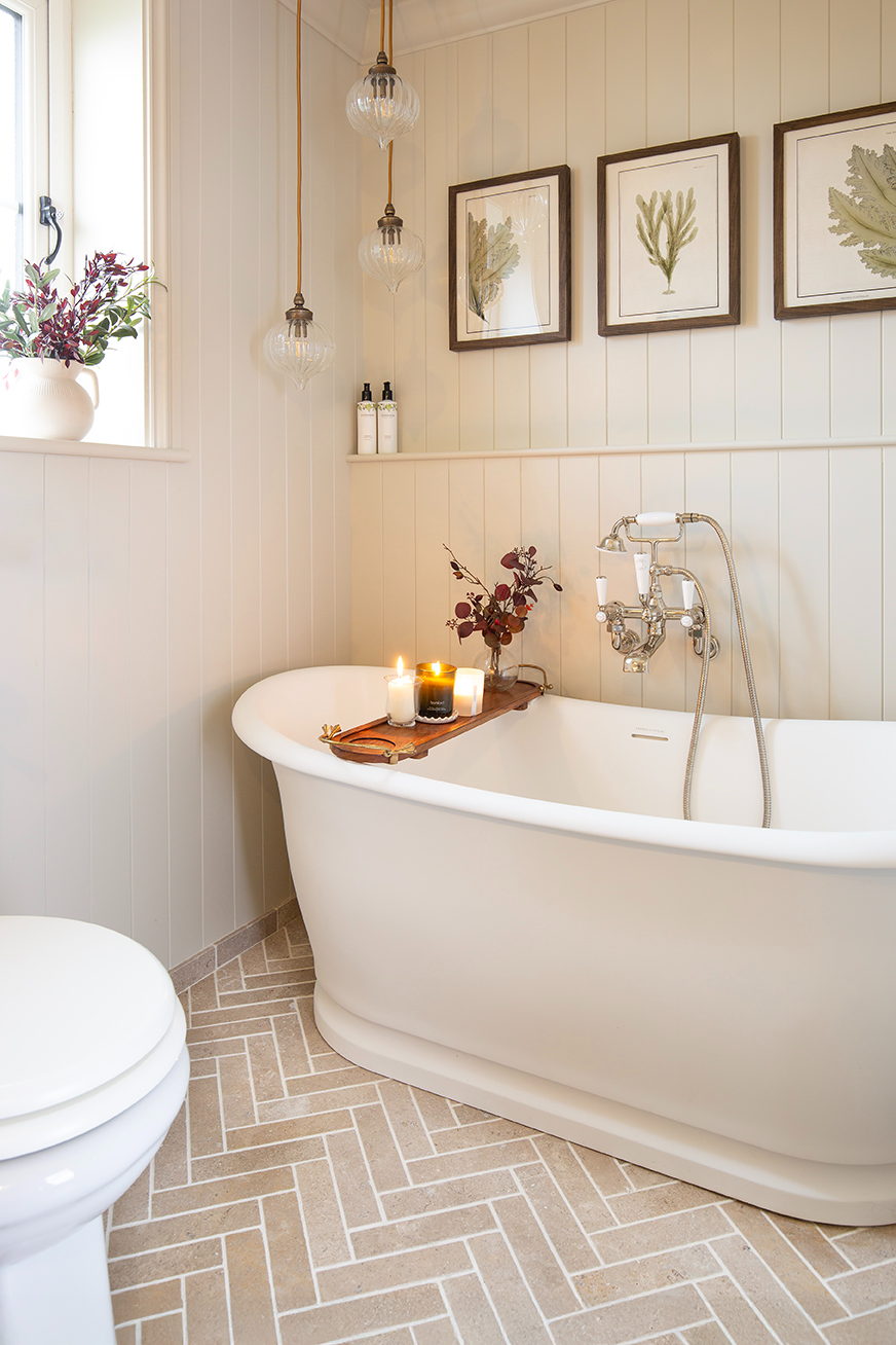 Dijon Tumbled Herringbone Indoor Tiles