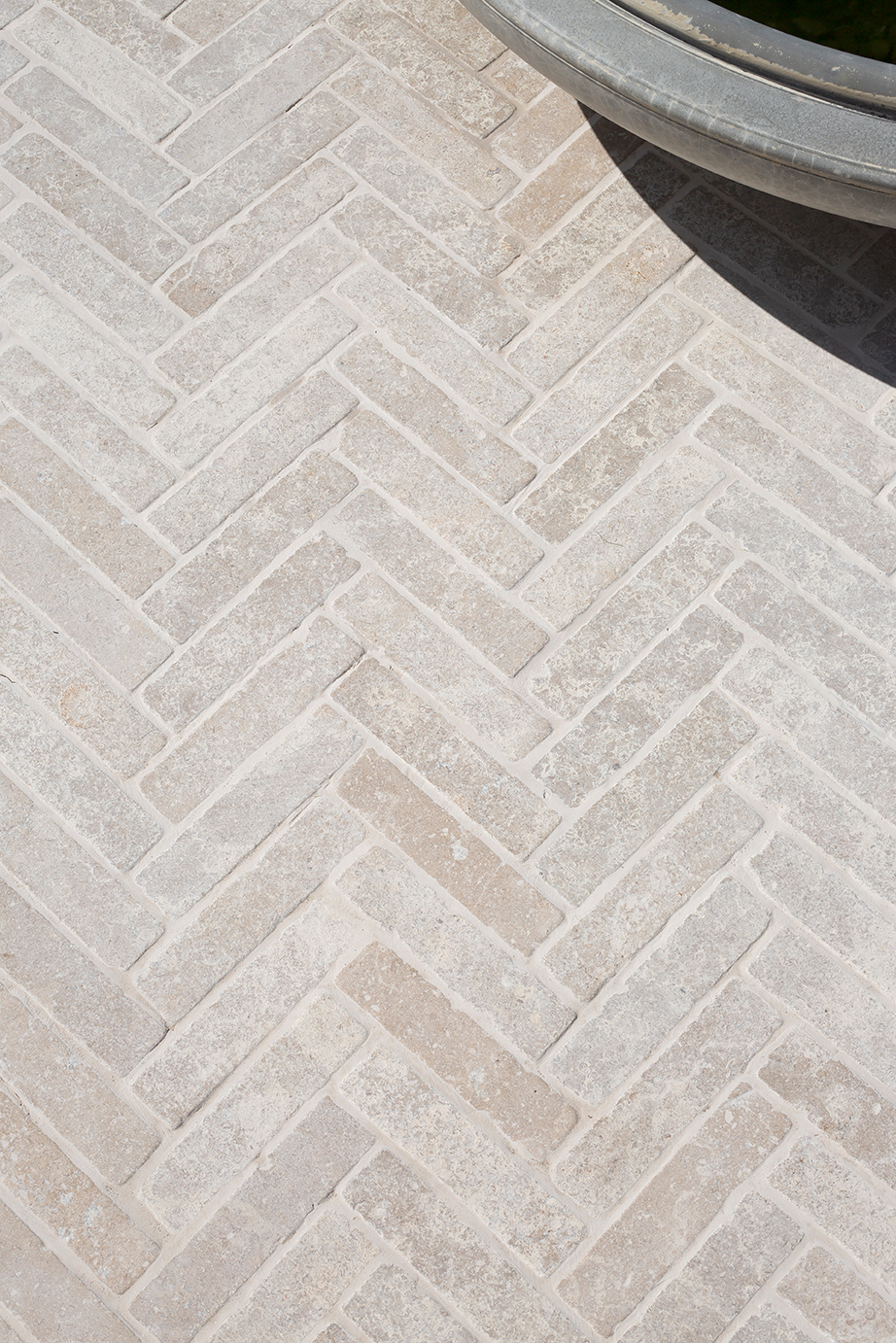 Cobblestone Patio Ideas Herringbone Paving