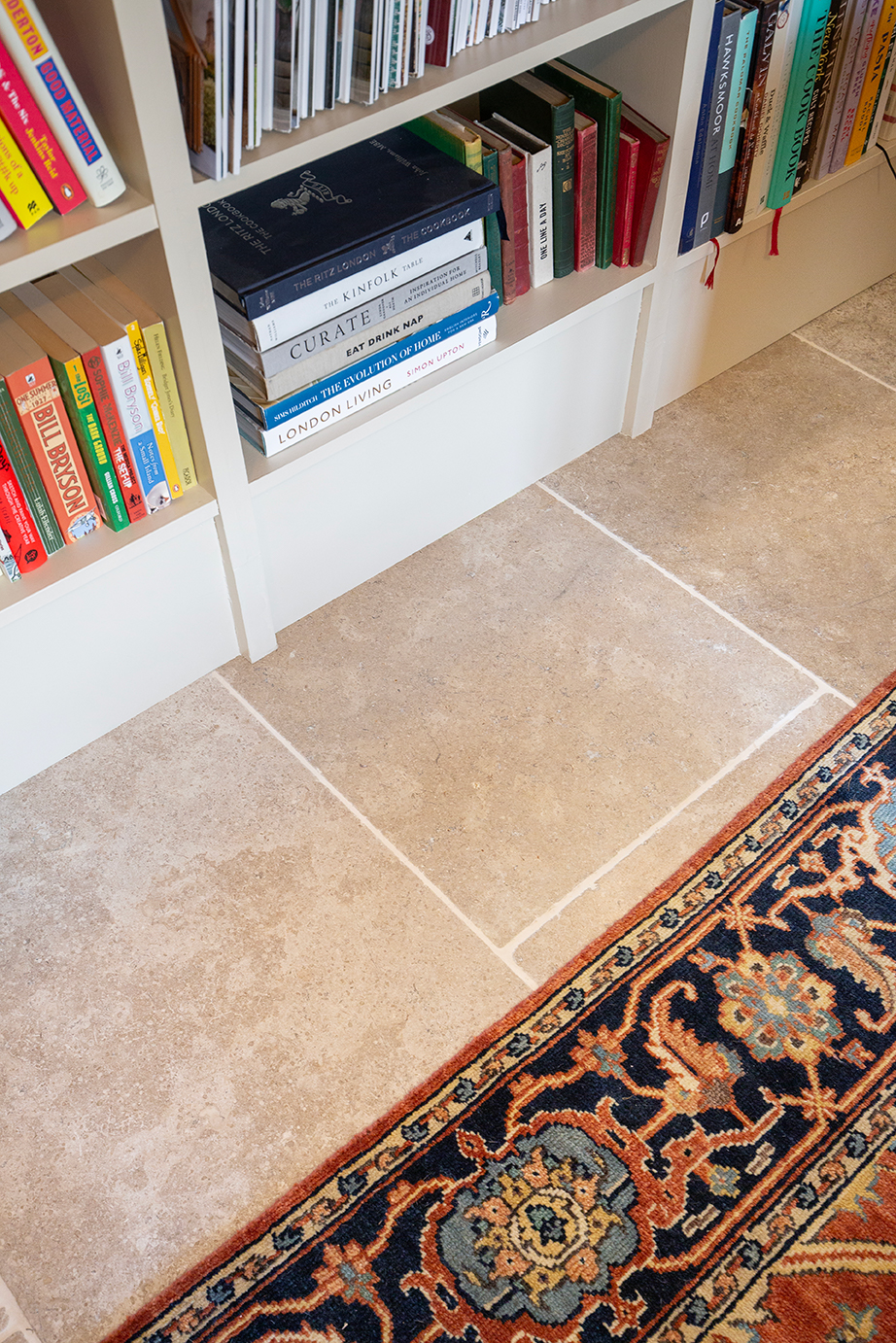 Dijon Tumbled Limestone Library Flooring