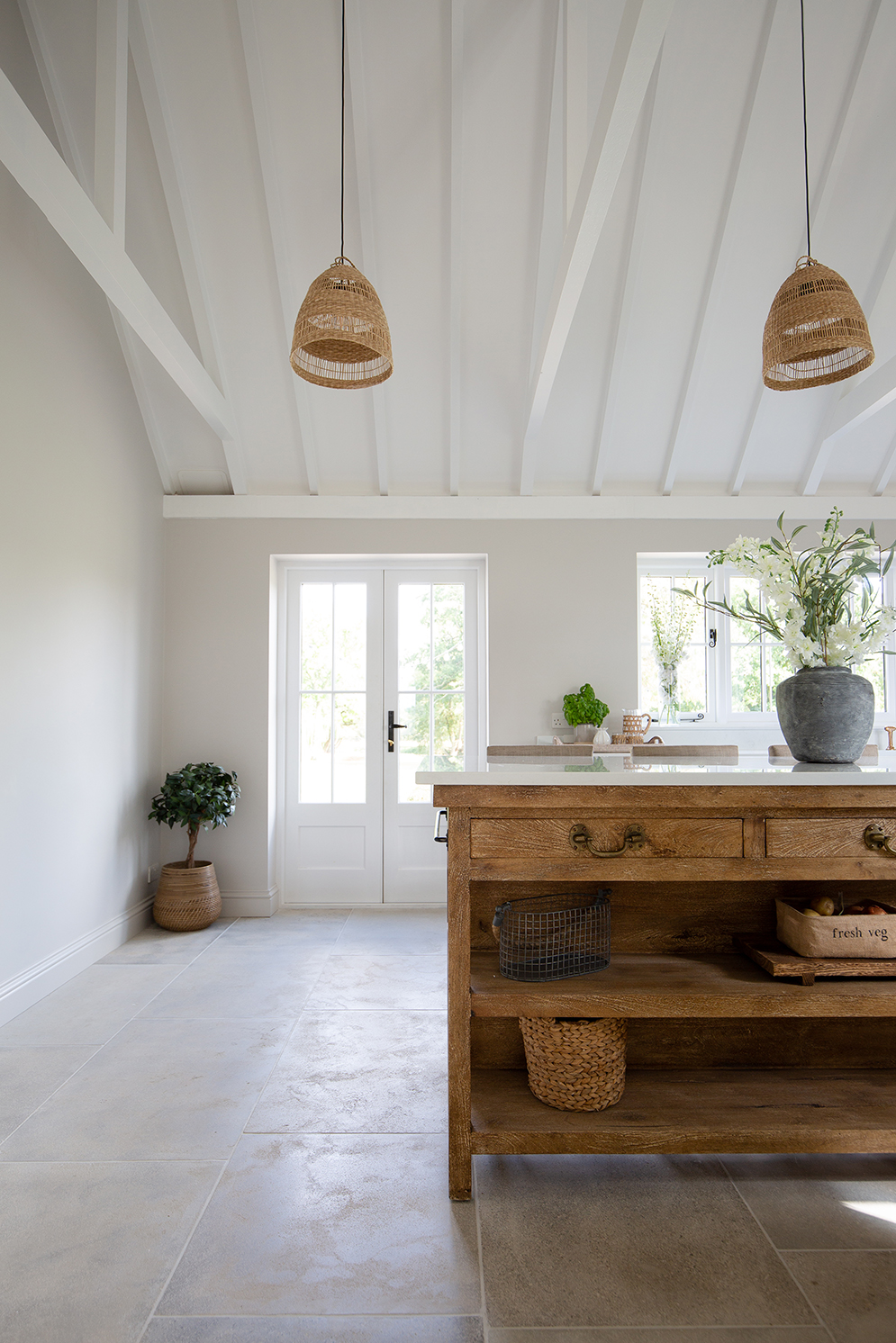 Farmhouse Kitchen Floor Tiles Clermont Gris Grey