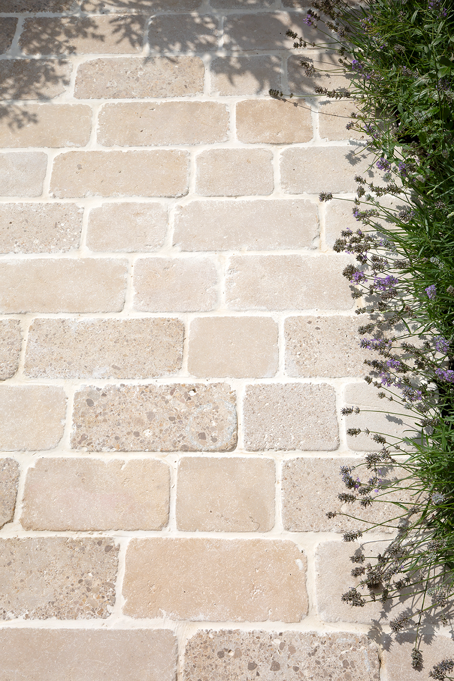Cobblestone Patio Ideas Beige Limestone Cobble Tile