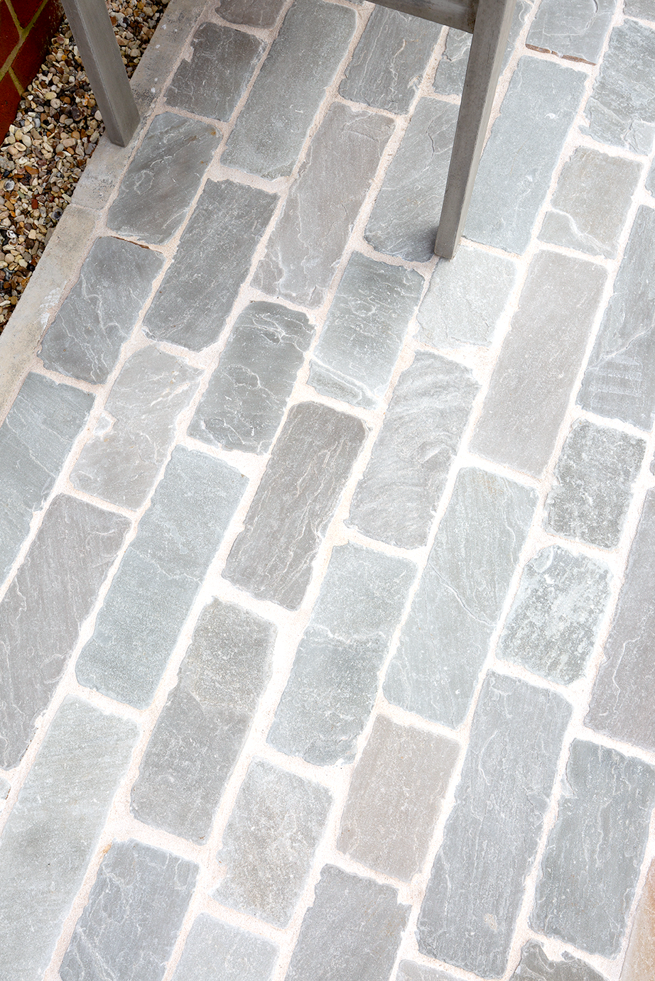 Cobblestone Patio Ideas Grey Sandstone Cobbles