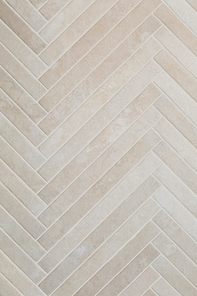 Castello Sand herringbone pattern closeup