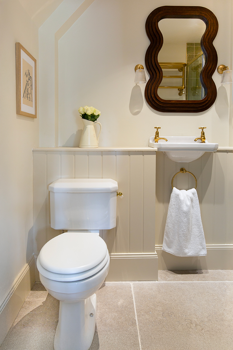 Dijon Tumbled Limestone Bathroom