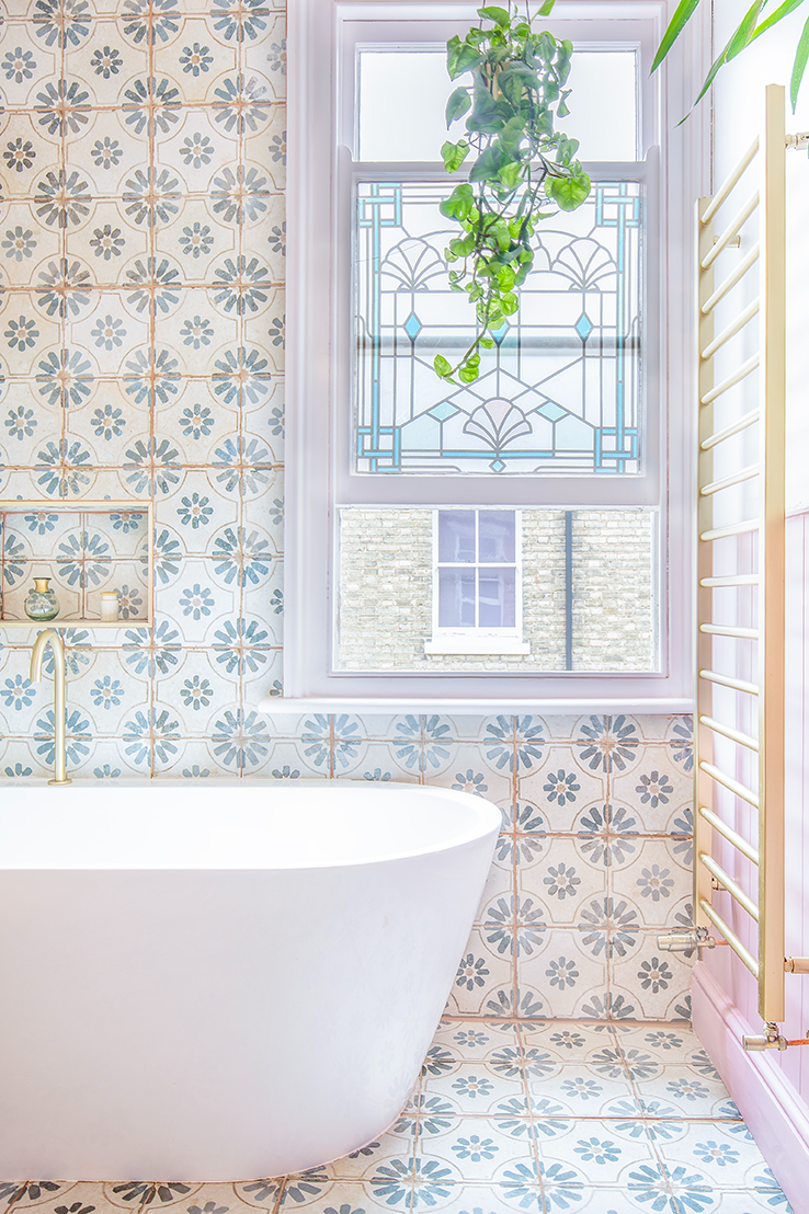 Penrose Blue Patterned Bathroom Tiles