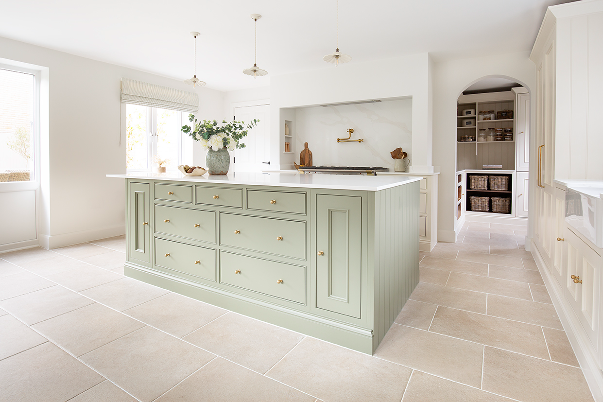 Lullington Beige Stone Effect Porcelain Kitchen