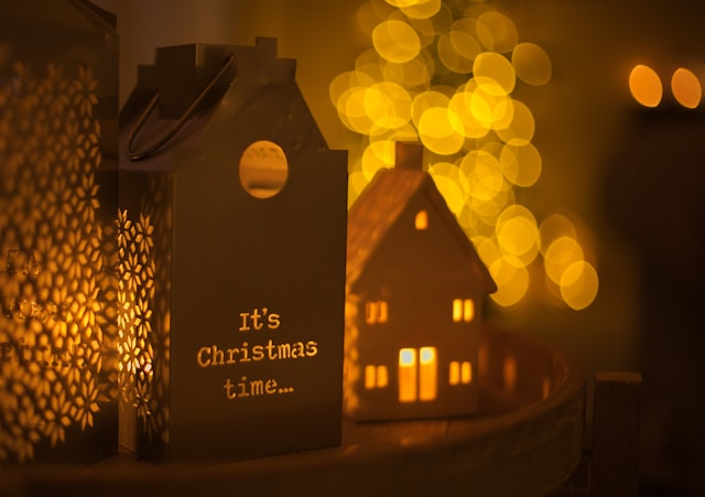 A festive table setting featuring healthy choices alongside holiday treats, symbolizing balance.