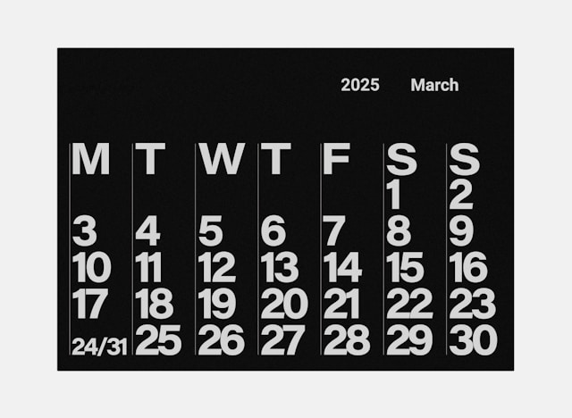 A calendar highlighting a 30-day journey alongside a bottle of high-quality magnesium capsules.